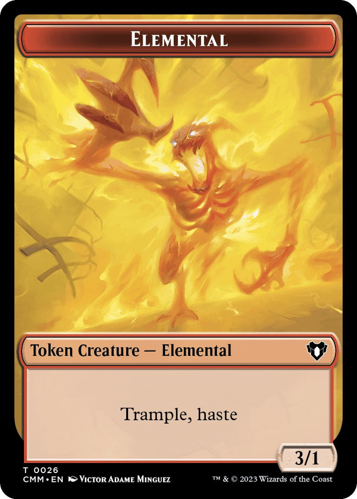 Elemental (0026) // Cat (0030) Double-Sided Token [Commander Masters T Elemental (0026) // Cat (0030) Double-Sided Token [Commander Masters T