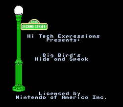 Big Bird's Hide and Speak - NES