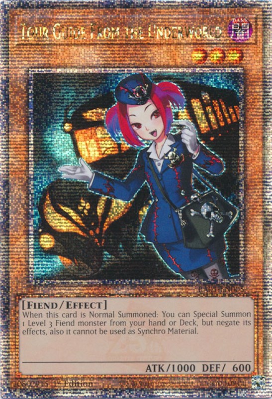 ra01 yugioh card list Tour Guide From the Underworld [RA01-EN005] Quarter Century Secret Rar
