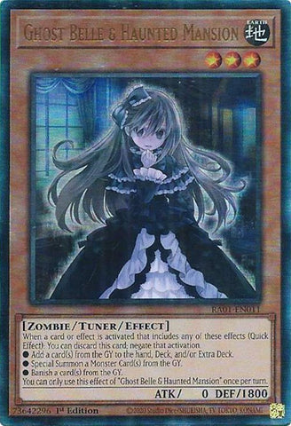 Ghost Belle & Haunted Mansion [RA01-EN011] Prismatic Ultimate Rare