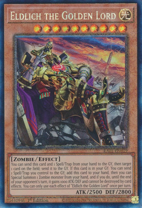 Eldlich the Golden Lord (Alternate Art) [RA01-EN019] Prismatic Collector's Rare