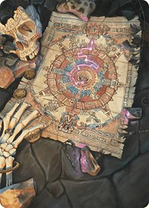 mtg map token cards Stainless Steel Artwork is hand Treasure // Map Double-Sided Token