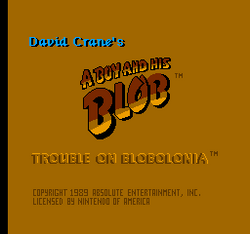 David Crane's A Boy and His Blob: Trouble on Blobolonia - NES