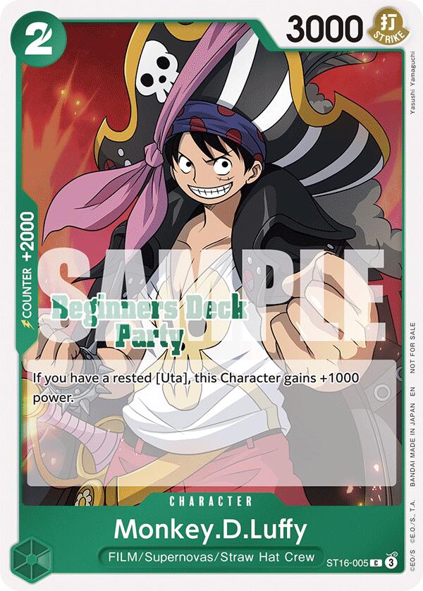 Monkey.D.Luffy (ST-23 - ST-28 Beginners Deck Party) [Participation] [One Piece Promotion Cards] - ST16-005