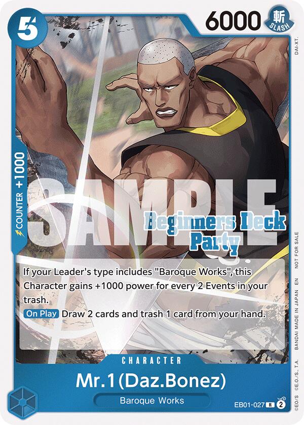 Mr. 1 (Daz.Bonez) (ST-23 - ST-28 Beginners Deck Party) [Participation] [One Piece Promotion Cards] - EB01-027