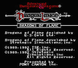 Dragons of Flame - NES