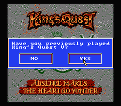 King's Quest V: Absence Makes the Heart Go Yonder! - NES