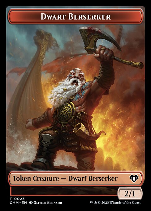 Eldrazi // Dwarf Berserker Double-Sided Token [Commander Masters Tokens]