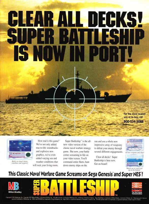 Super Battleship: The Classic Naval Combat Game - SNES