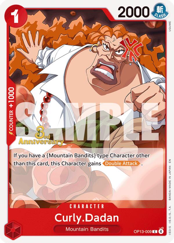Curly.Dadan [Carrying On His Will: 3rd Anniversary Tournament Cards] - OP13-009