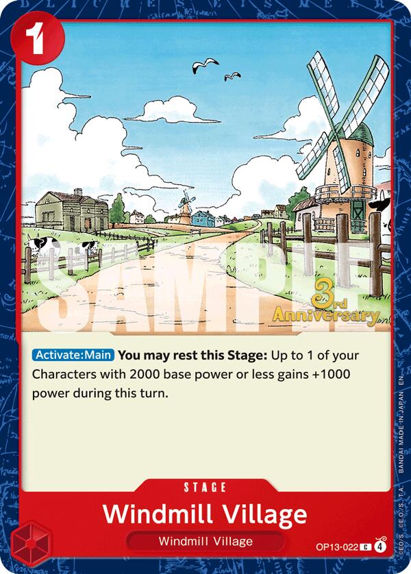 Windmill Village [Carrying On His Will: 3rd Anniversary Tournament Cards] - OP13-022