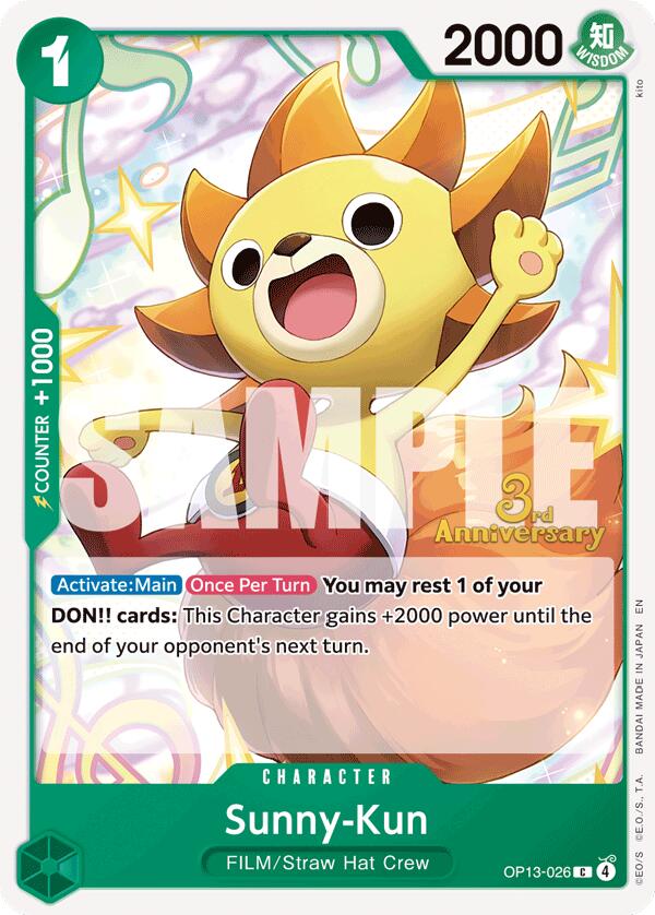 Sunny-Kun [Carrying On His Will: 3rd Anniversary Tournament Cards] - OP13-026