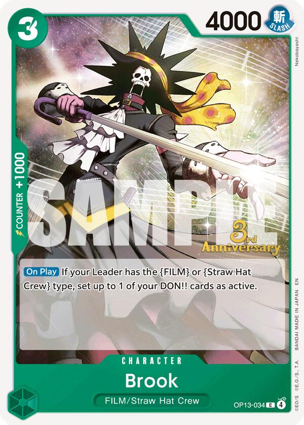 Brook [Carrying On His Will: 3rd Anniversary Tournament Cards] - OP13-034