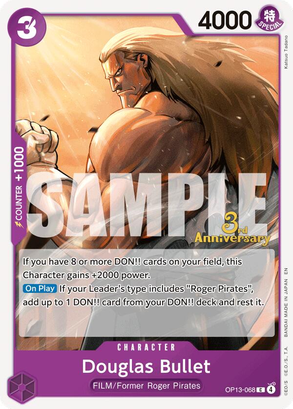 Douglas Bullet [Carrying On His Will: 3rd Anniversary Tournament Cards] - OP13-068