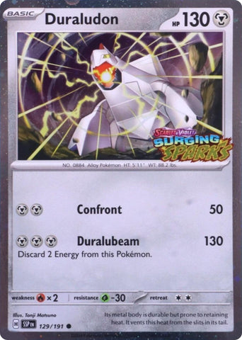 Duraludon (129/191) (Surging Sparks Stamp) [Scarlet & Violet: Surging Sparks]