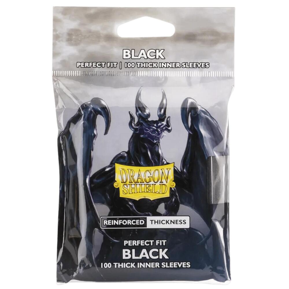 Extra Thick Black Dragon Shield Perfect Fit 100 Count Inner Sleeves