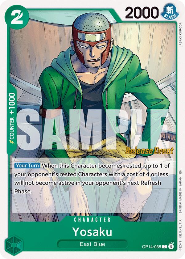 Yosaku [The Azure Sea's Seven Release Event Cards] - OP14-035