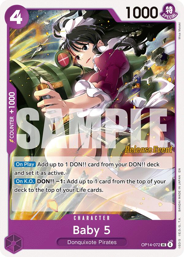 Baby 5 [The Azure Sea's Seven Release Event Cards] - OP14-072