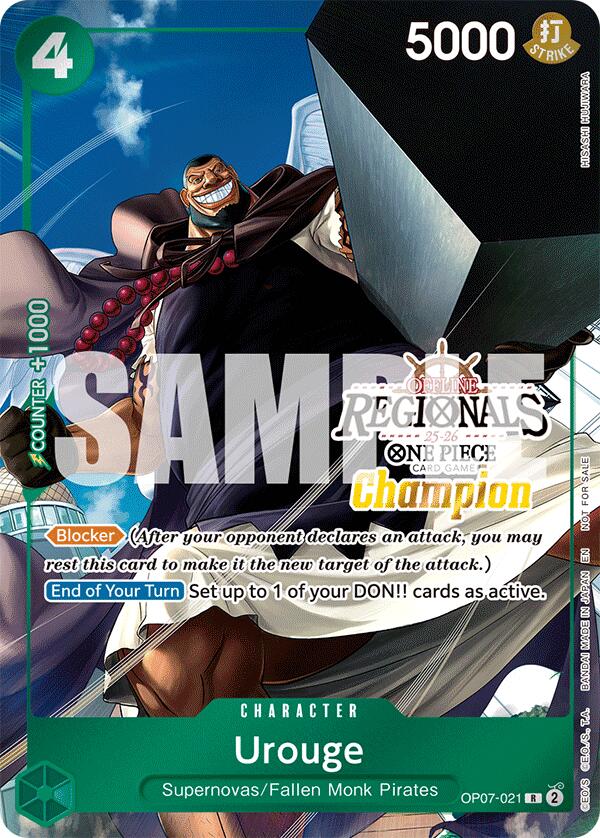 Urouge (Offline Regional Champion Card Set 2025 Vol.1) [One Piece Promotion Cards] - OP07-021