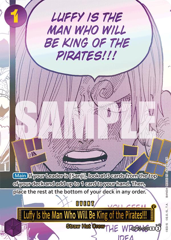 Luffy Is the Man Who Will Be King of the Pirates!!! (Japanese Version 3rd Anniversary Set) [One Piece Promotion Cards] - OP12-079