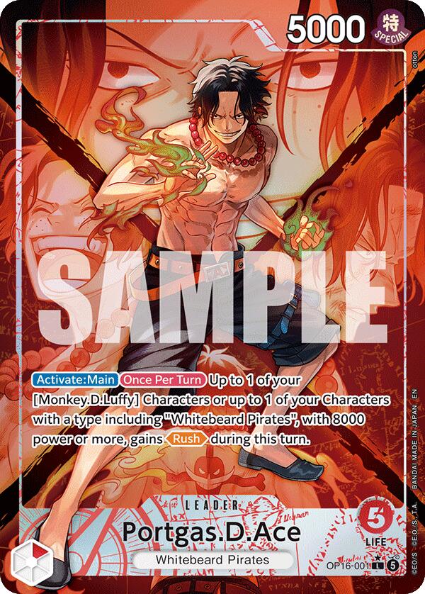 Portgas.D.Ace (1) (Alternate Art) [The Time of Battle] - OP16-001