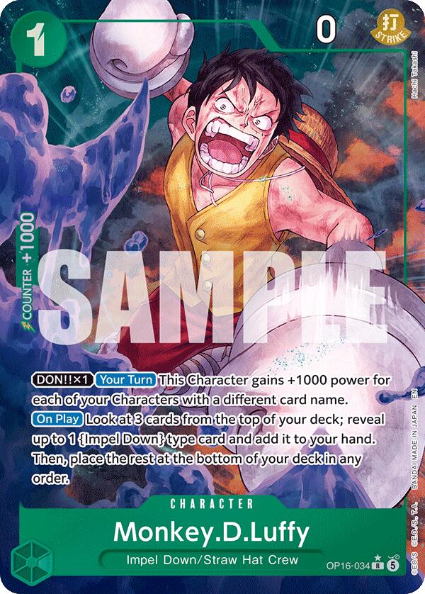 Monkey.D.Luffy (Alternate Art) [The Time of Battle] - OP16-034