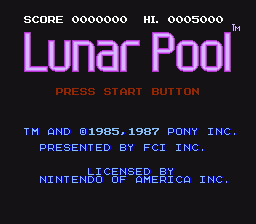 Lunar Pool - NES