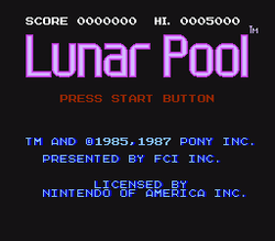Lunar Pool - NES