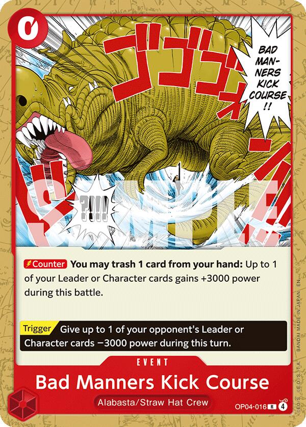 Bad Manners Kick Course [Starter Deck: RED Monkey.D.Luffy] - OP04-016