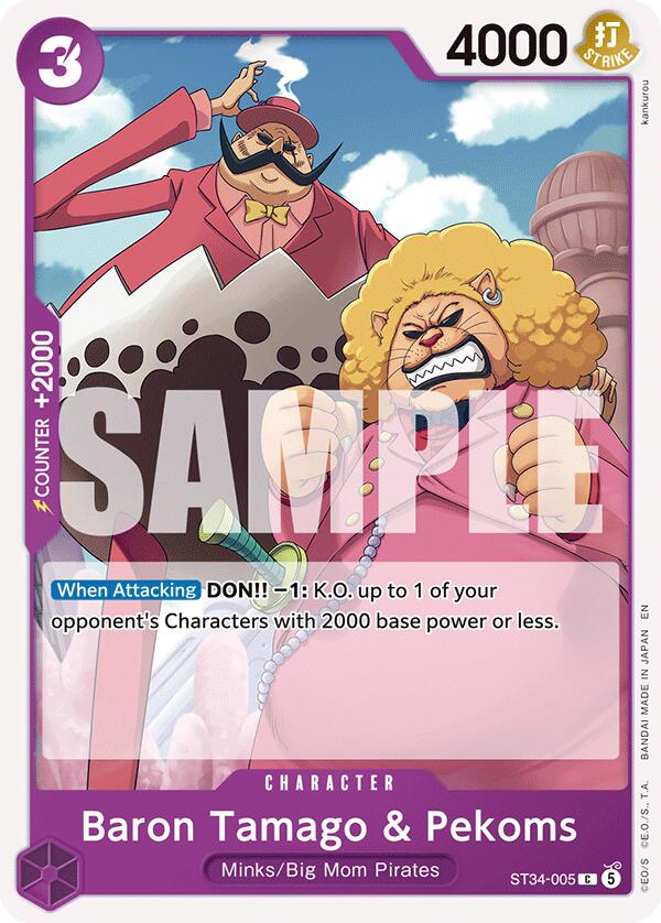 Baron Tamago & Pekoms [Starter Deck: PURPLE Charlotte Katakuri] - ST34-005