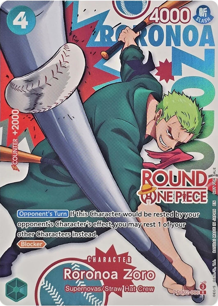 Roronoa Zoro (Round 1 Promo) [One Piece Promotion Cards] - PRB02-006