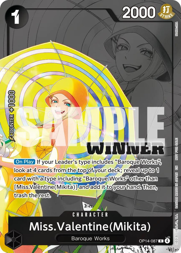 Miss.Valentine(Mikita) (Winner Pack 2026 Vol. 3) [One Piece Promotion Cards] - OP14-087
