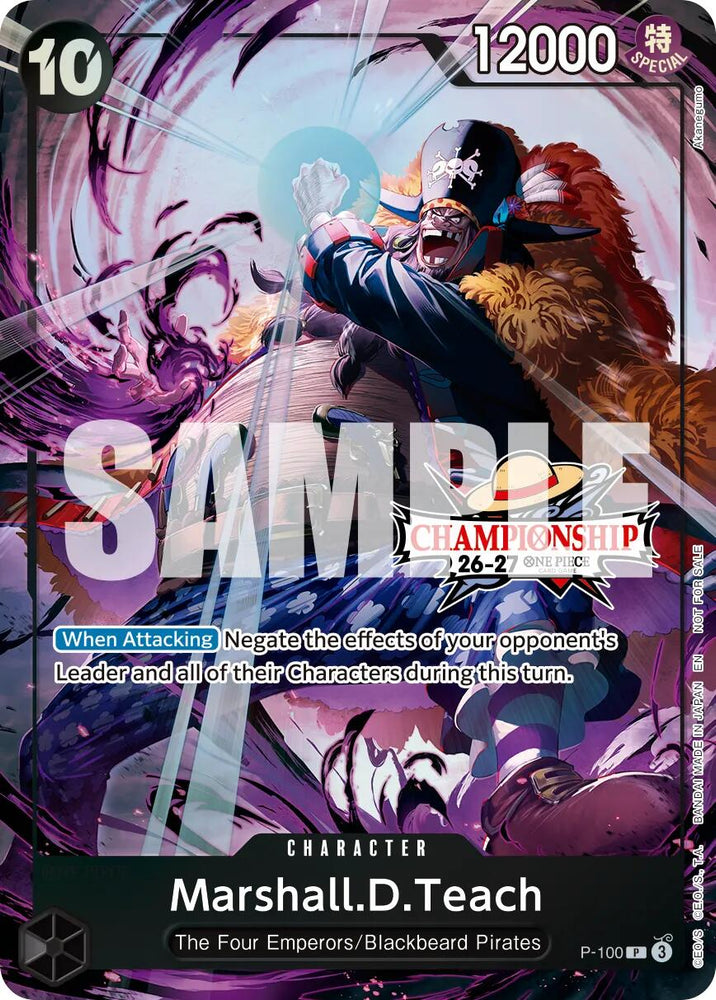 Marshall.D.Teach (CS 26-27 Event Pack) [One Piece Promotion Cards] - P-100