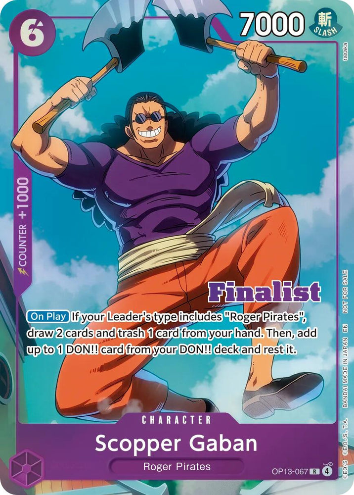 Scopper Gaban (CS 26-27 Finalist Card Set Vol.1) [One Piece Promotion Cards] - OP13-067