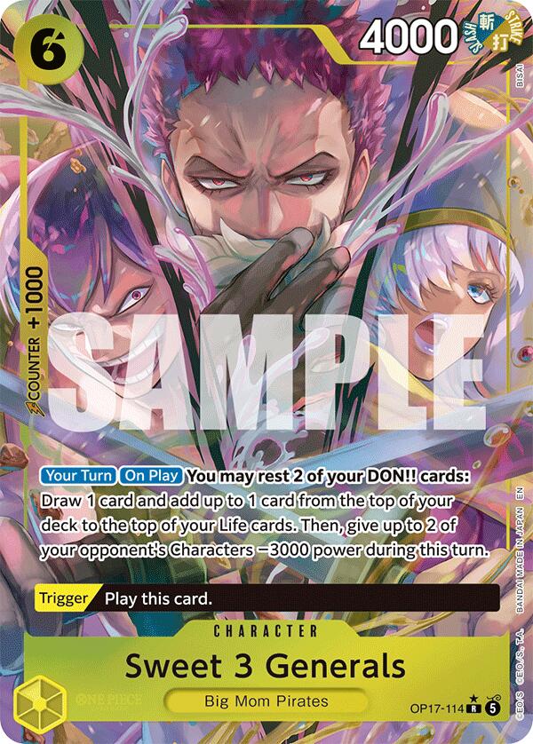 Sweet 3 Generals (Alternate Art) [The World's Strongest Warriors] - OP17-114