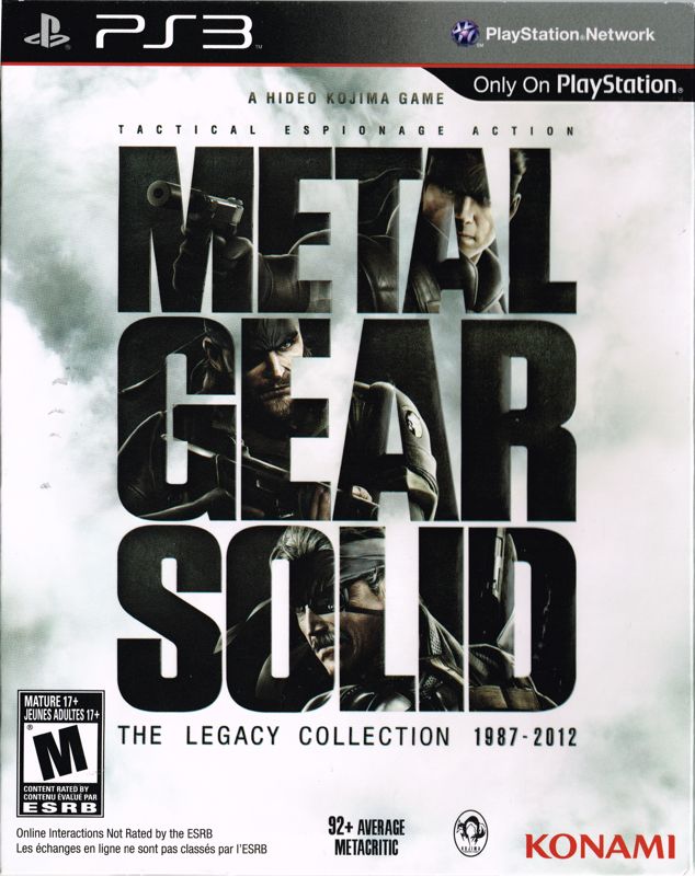 Metal Gear Solid: The Legacy Collection 1987-2012 - PS3