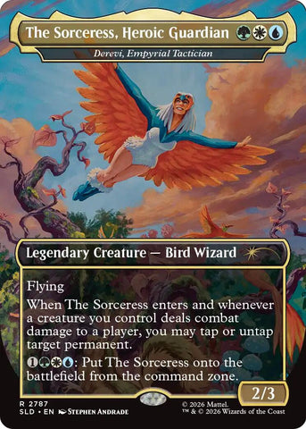The Sorceress, Heroic Guardian - Derevi, Empyrial Tactician [Secret Lair Drop Series]