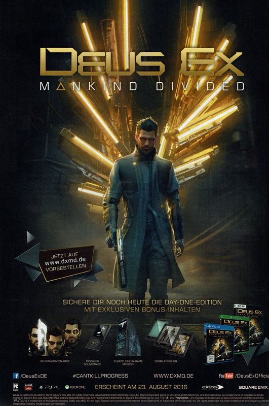 Deus Ex: Mankind Divided (Day One Edition) - PS4