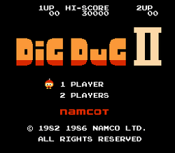 Dig Dug II: Trouble in Paradise - NES