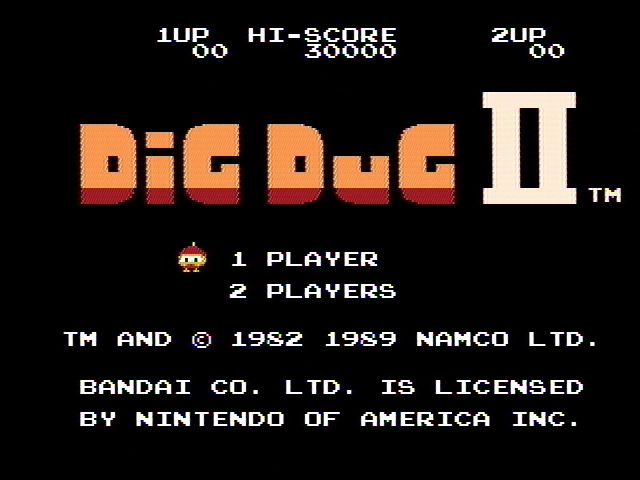 Dig Dug II: Trouble in Paradise - NES