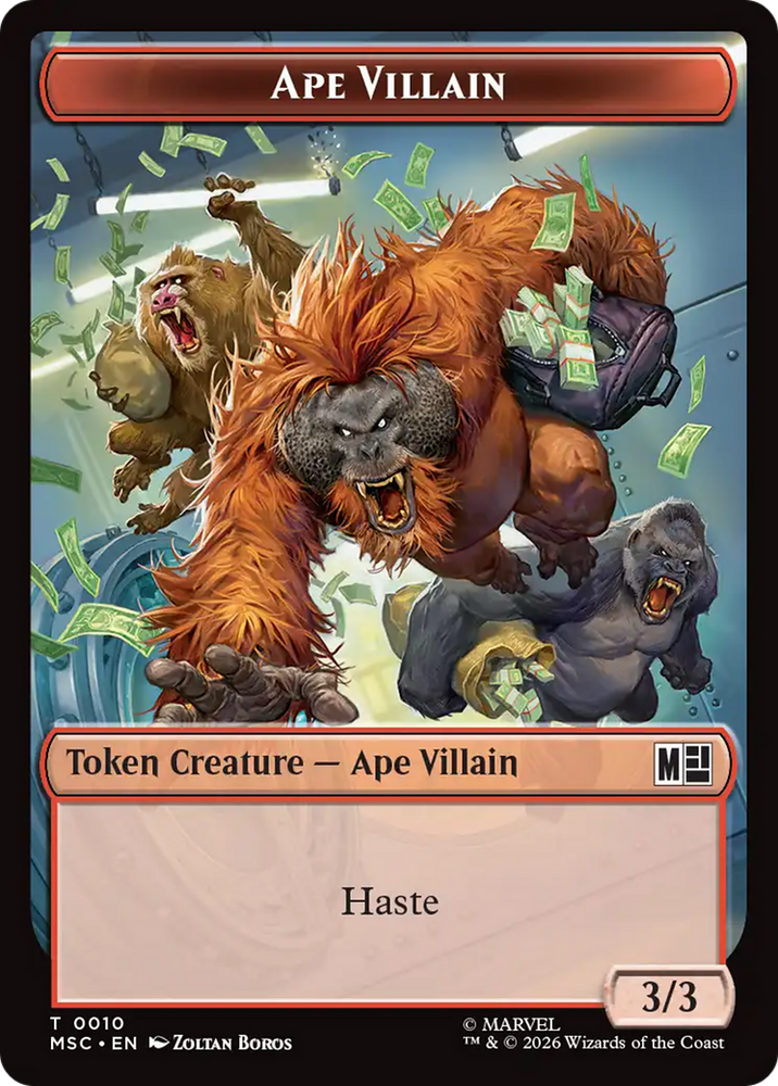 Shapeshifter // Ape Villain Double-Sided Token [Marvel Super Heroes Commander Tokens]