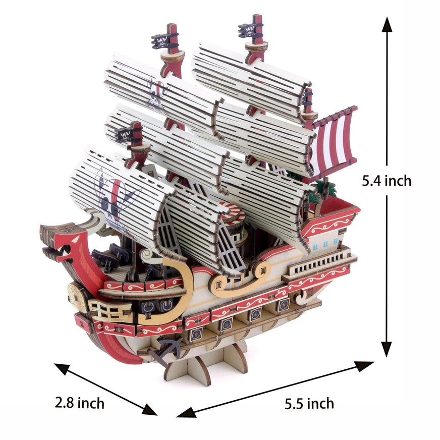 Wa-Gu-Mi Red Force - One Piece - Wooden 3D Puzzle Kit