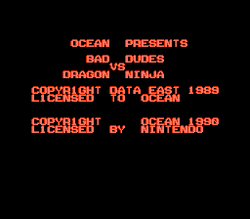 Bad Dudes - NES
