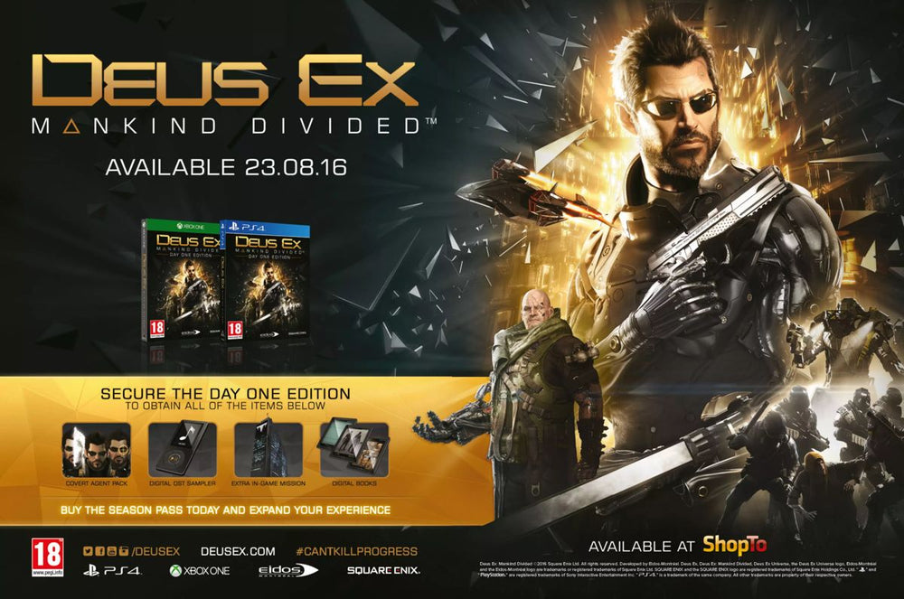 Deus Ex: Mankind Divided (Day One Edition) - PS4