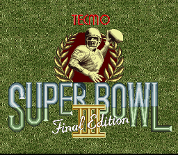 Tecmo Super Bowl III: Final Edition - SNES