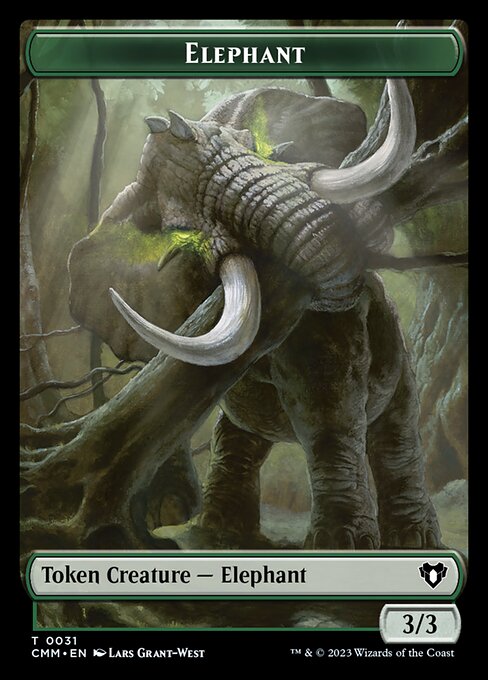 The Monarch // Elephant Double-Sided Token [Commander Masters Tokens]