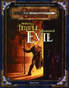 Cover art for the Dungeons & Dragons adventure module Return to the Temple of Elemental Evil