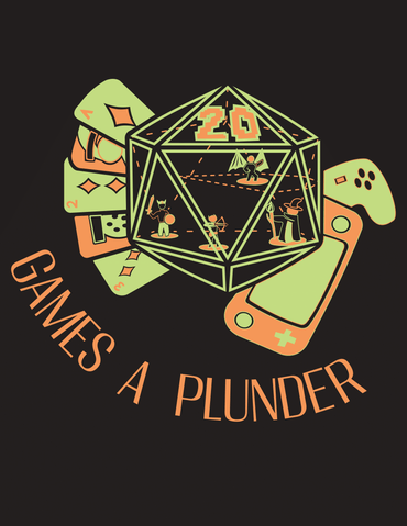 Games A Plunder T-Shirt - D20 Design