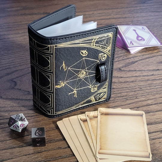 Book of Incantations Spell Card Book - Deluxe Tome Edition with 8 Magic Item Cards