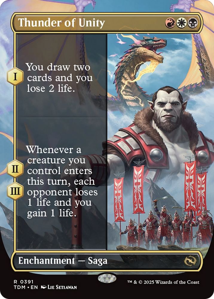 Thunder of Unity (Borderless) [Tarkir: Dragonstorm]